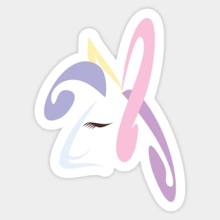 Abstract Unicorn Pastel Soft colors Purple Pink Yellow Sticker